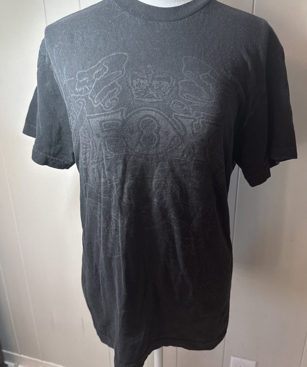Vintage Fox Racing Moto Graphic Tee Black Size Medium Grunge Skate AA3